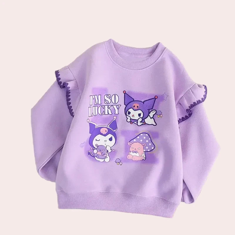 Sanrio Girls Hoodie - Cinnamoroll My Melody Kuromi Kawaii Pullover