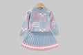 Girls Knit Top and Pleated Skirt Set - Kidnor