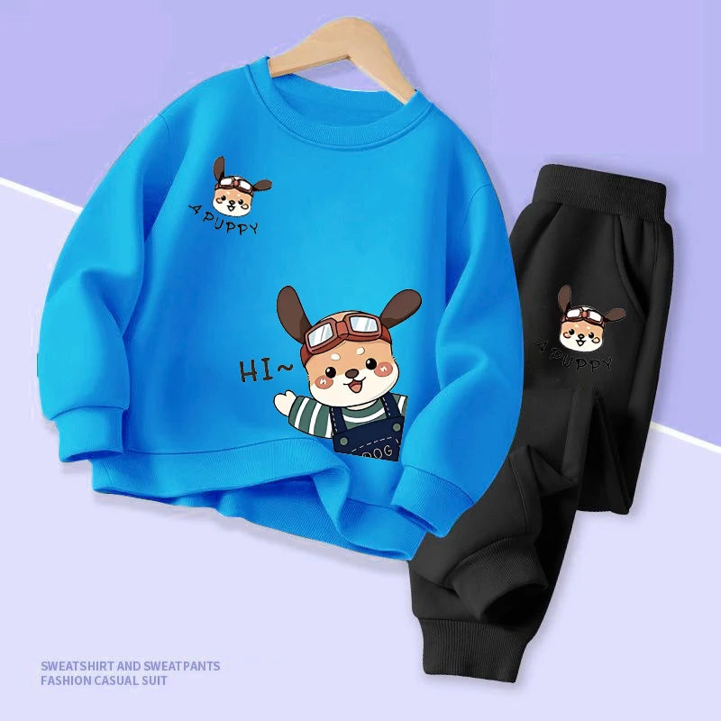 Sanrio Kids’ Spring/Autumn Set – Pochacco Print Pullover & Pants