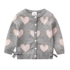 Heart Shape Knitted Cardigan Sweater - Kidnor
