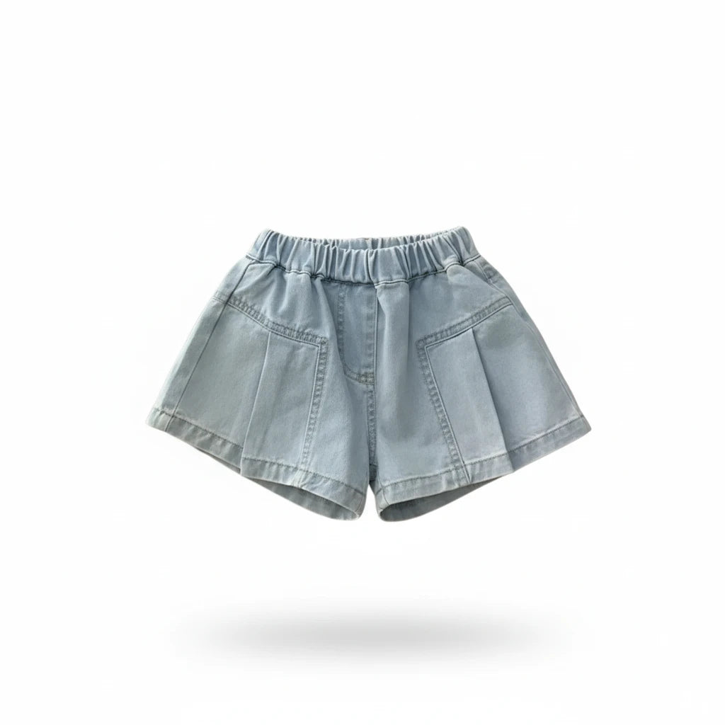 Girls' Cherry Embroidered Shirt & Shorts Set - 2-Piece Summer Outfit