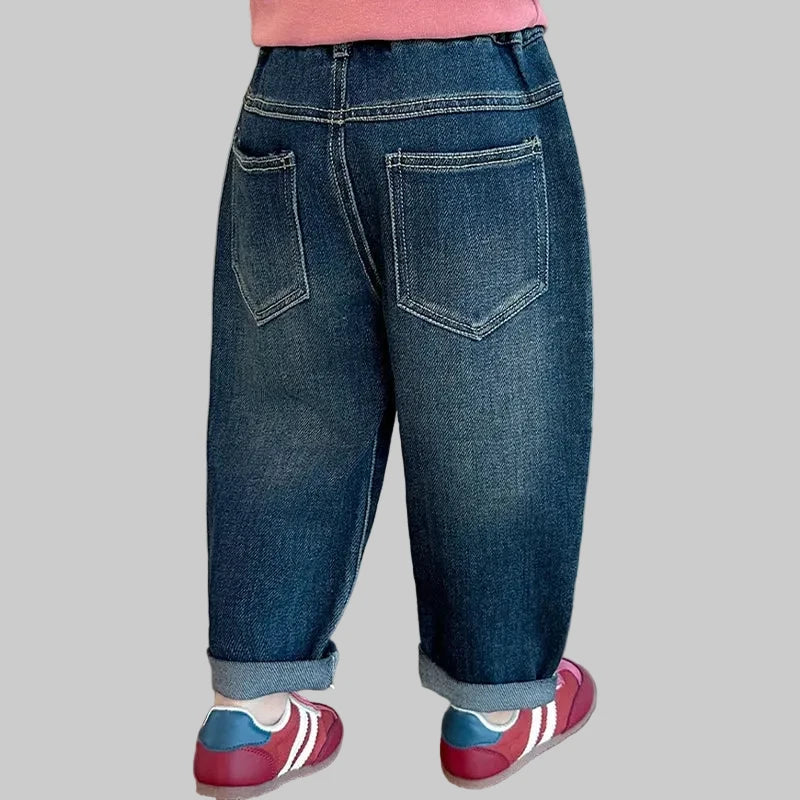 Hello Kitty Jeans, lockere, gerade Passform, Größe 2-8 Jahre