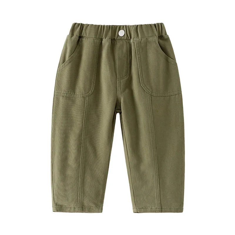 Solid Color Casual Trousers - Kidnor