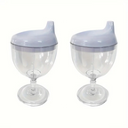 1pc Fun Party Cup for Kids,Cheerful Baby Wine Sippy Cup,Juice Milk Water Training Cup,Plastic Goblet Chalices for Birthday Party