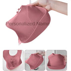 Personalized Name Silicone Tableware Set For Kids 8Pcs Baby Solid Feeding Set Squirrel Plate Dishes Sucker Bowl Bib Newborn Gift