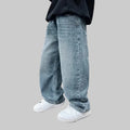 Boys Denim Jeans - Cotton Loose Fit Elastic Waist Trousers
