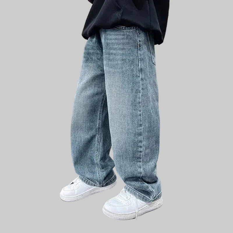 Jungen-Jeans aus Baumwolle – lockere Passform, elastischer Bund