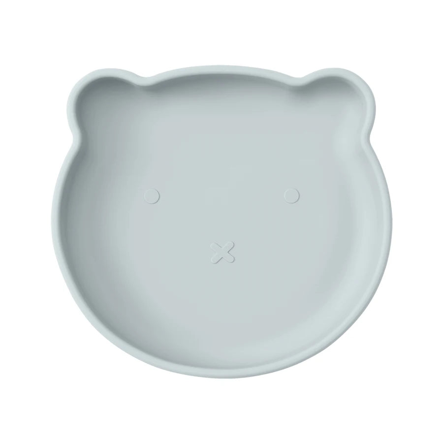 Mamaplan BPA Free Baby Silicone Dining Plate Suction Cartoon Bear Dishes Plate Toddler Feeding Sucker Bowl Training Tableware