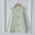 Sweet Elegant Beaded Bow Dress - Kidnor