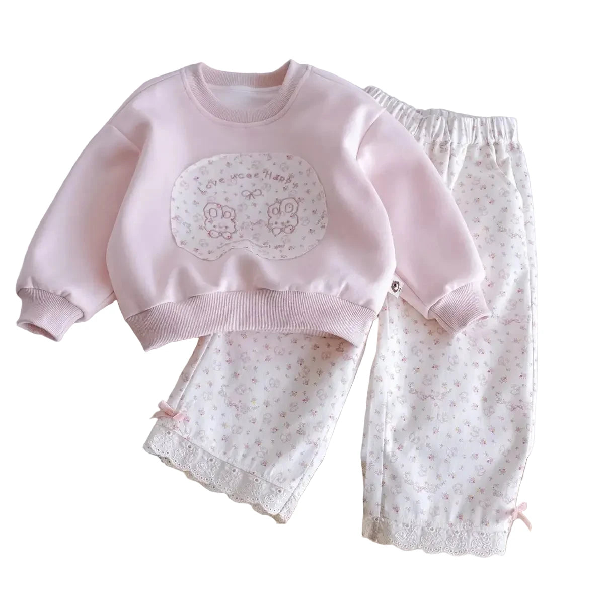 Girls' Sweater & Pants Set - 2-Piece Spring Autumn Outfit Ages 1-7