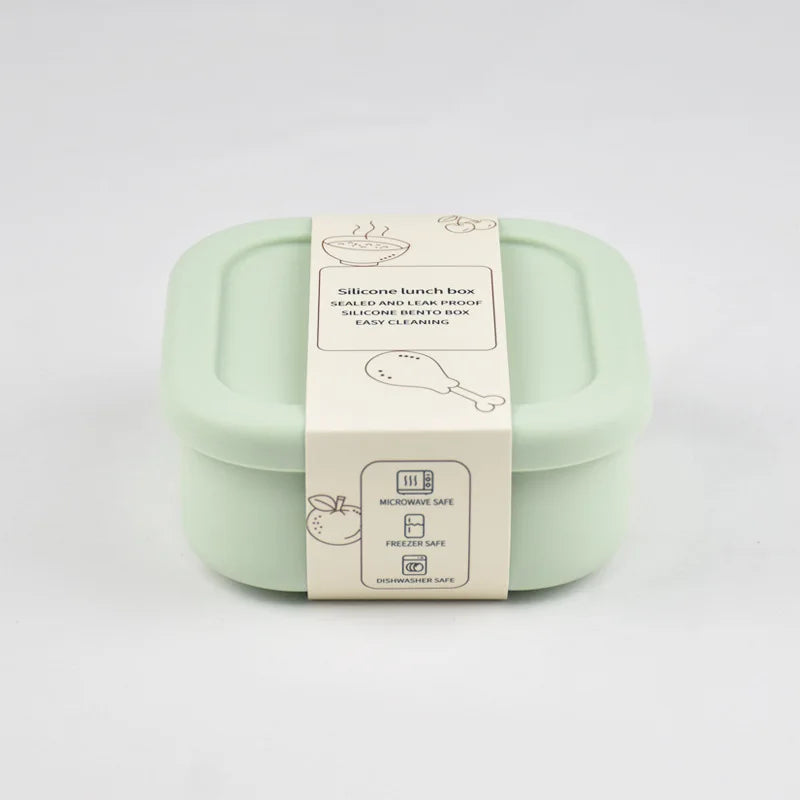 New Sealed Silicone Lunch Box Outdoor Microwave Oven Summer Silicone Food Storage&Keeping Fresh Children'S Snack Portable Bento