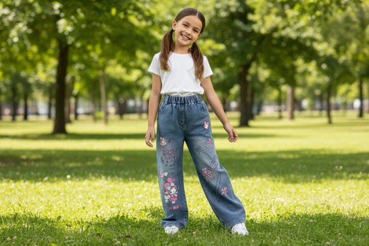 Jeans wide leg Sanrio