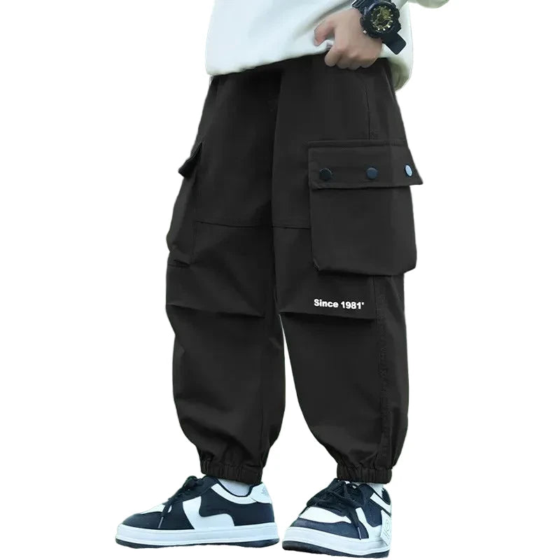 Boys' Cargo Pants - Windproof Waterproof Outdoor Trousers Ages 4-14