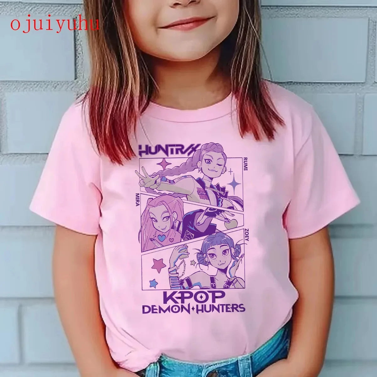 K-pop Girl Group T-Shirt - 100% Cotton Summer Tee for Kids