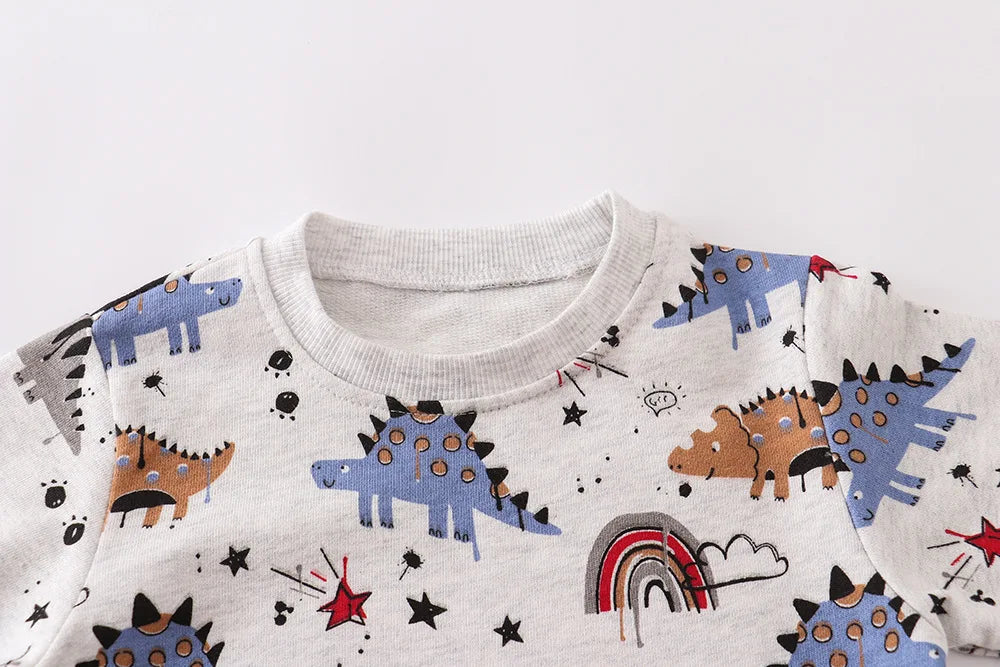 Kids Cartoon Round Neck Sweatshirt - Kidnor