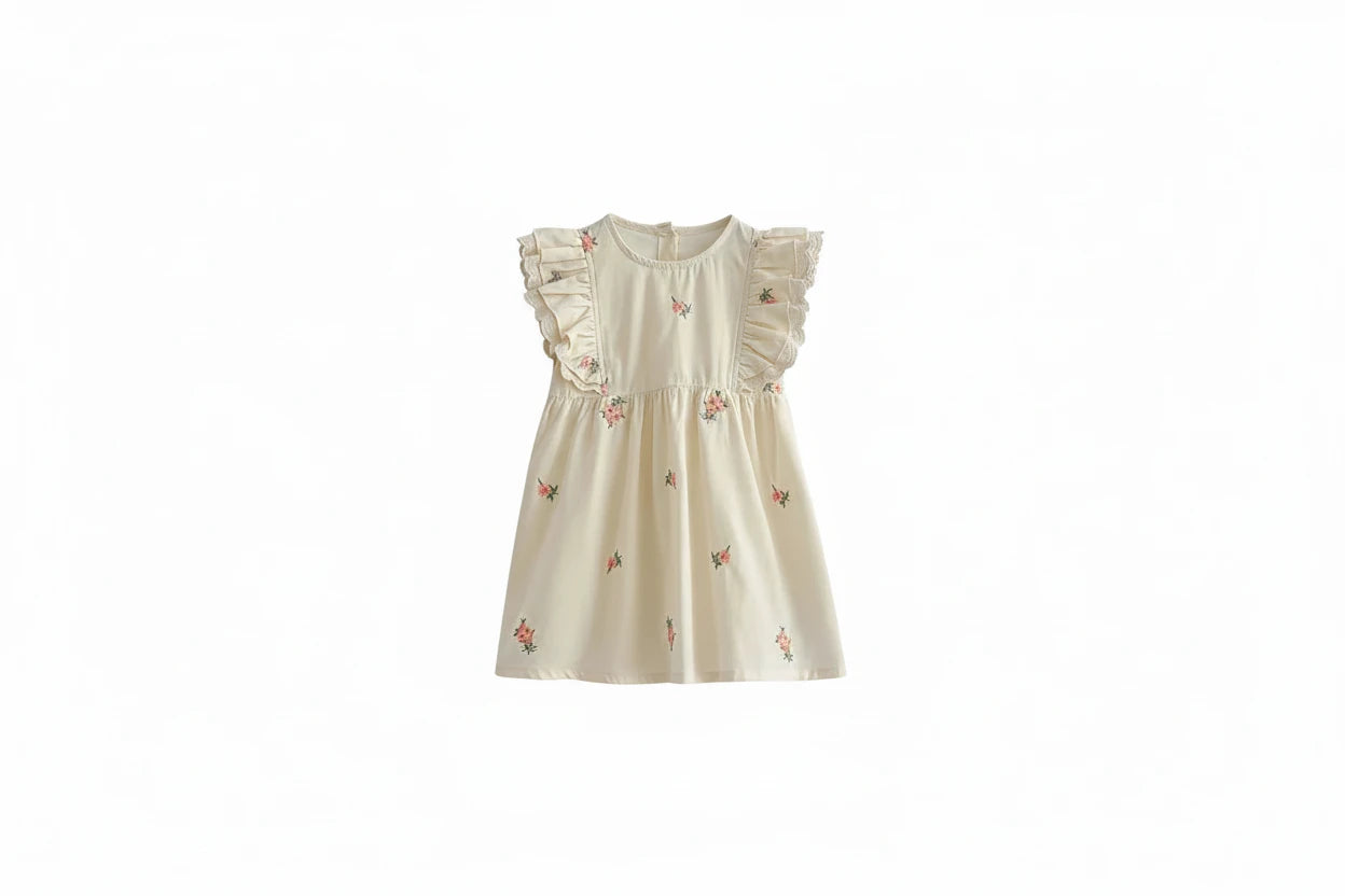 Summer Sleeveless Embroidery Dress - Kidnor
