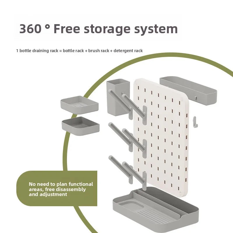 Baby Bottle Drying Rack Vertical Bottle Dryer Rack Holder Organizer Space Saving Standing Drying Rack for Baby Bottles and Cup