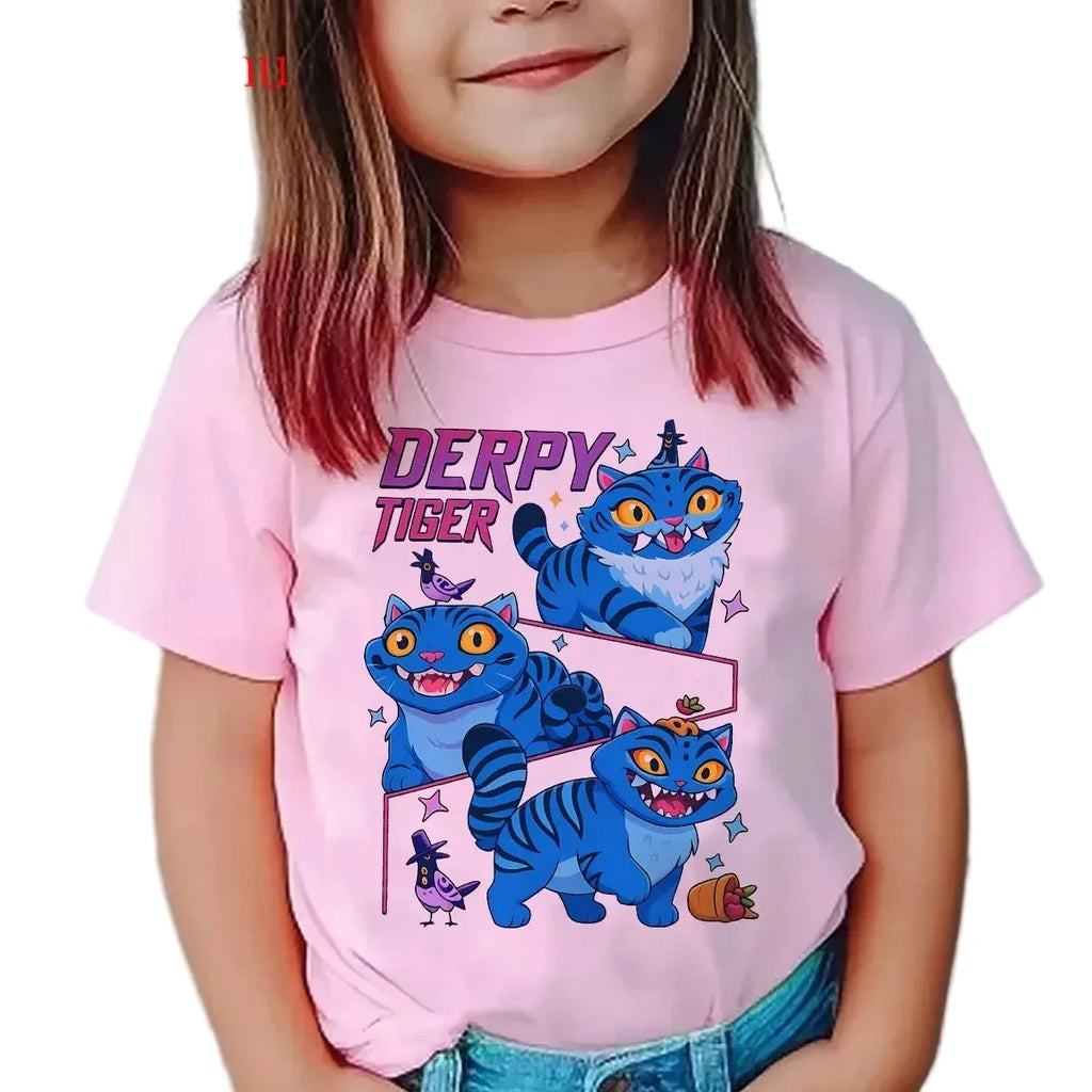 K-pop Girl Group T-Shirt - 100% Cotton Summer Tee for Kids