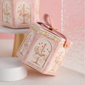 10pcs Gift Box Packaging Baby Shower Kids Birthday Favors Snack Food Candy Cookies Boxes Blue Pink Carousel Bride Party Supplies