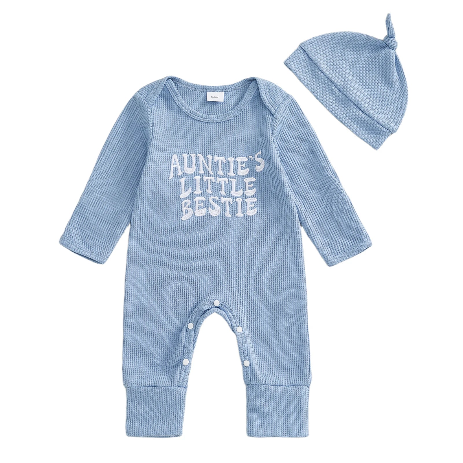 Auntie's Bestie Baby Romper - Unisex Ribbed Jumpsuit (0-18M)