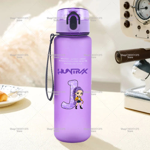 650ml Move K-Pop Demon Hunters Water Bottle Cute Letter A-Z Printed