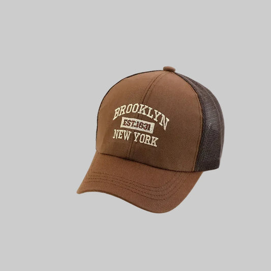 Embroidery Letter Mesh Baseball Cap Sunhat - Kidnor