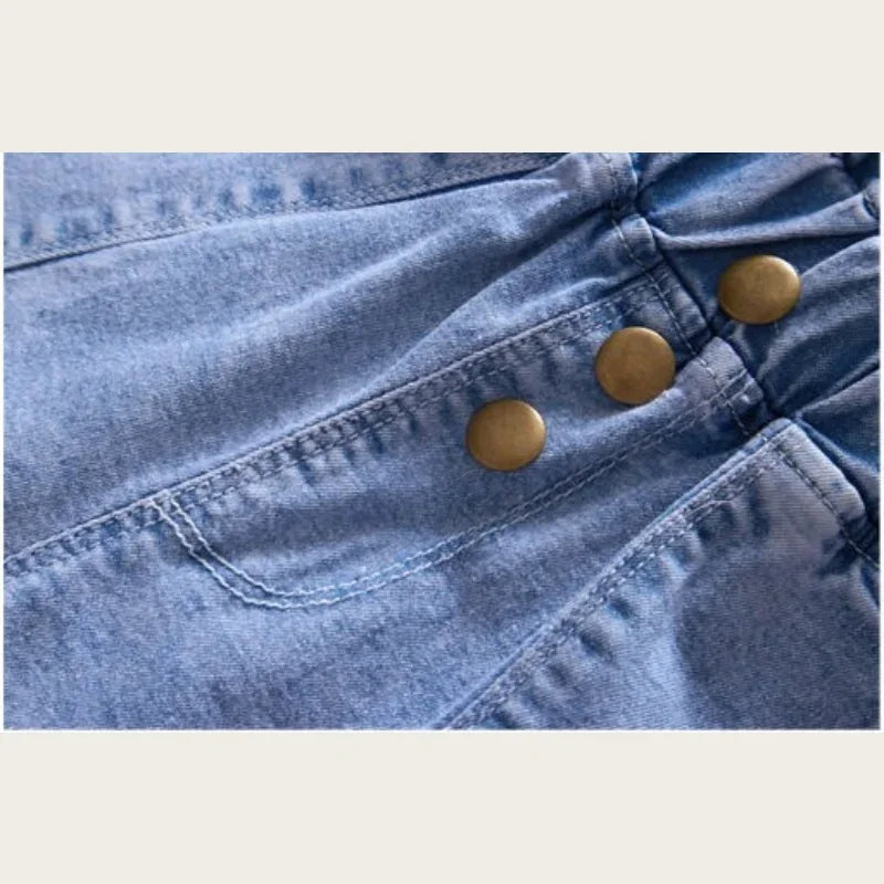 Girls' Denim Shorts - Cotton Elastic Waist Summer Jeans Ages 3-9