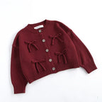 Bow Embellished Knit Cardigan - Kidnor