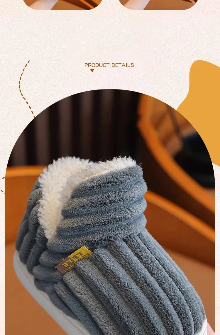 Cotton Shoes Children's Cotton Slippers Winter Warm Bag Home Parent-child Thick Soled Baby
