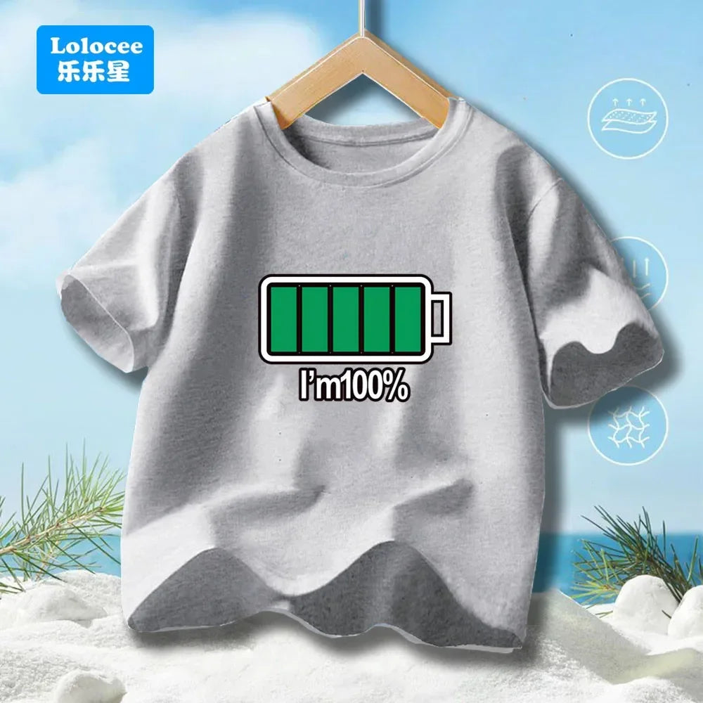 Summer Boys' T-shirt Cotton Casual Funny Astronaut - Kidnor