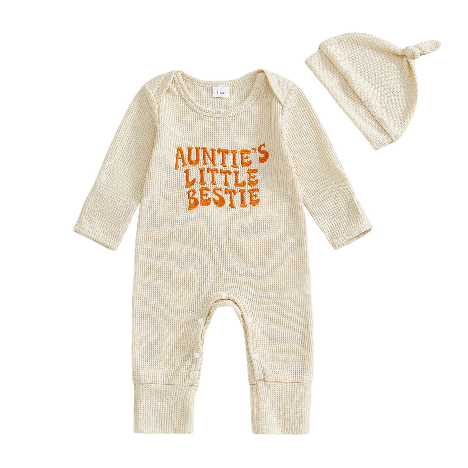 Auntie's Bestie Baby Romper - Unisex Ribbed Jumpsuit (0-18M)