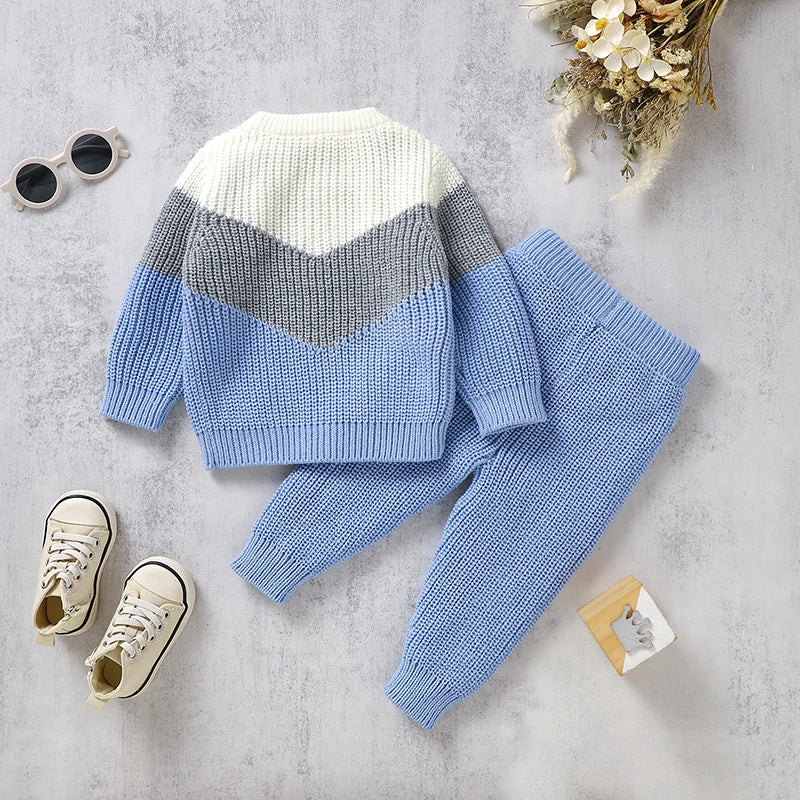 Baby Clothes Set Knit Newborn Girl Boy Long Sleeve