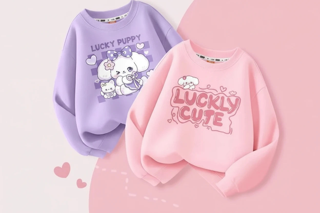 Baby Girls’ Set – Cartoon Long Sleeve ,Soft & Stylish