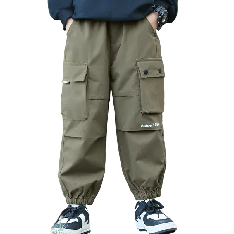Boys' Cargo Pants - Windproof Waterproof Outdoor Trousers Ages 4-14
