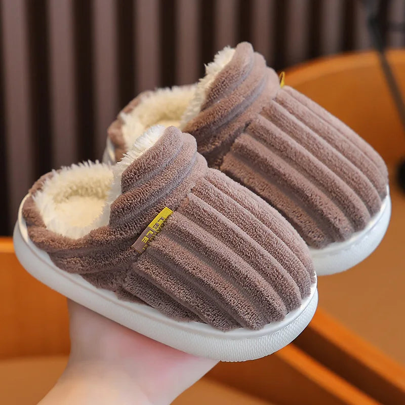 Cotton Shoes Children's Cotton Slippers Winter Warm Bag Home Parent-child Thick Soled Baby
