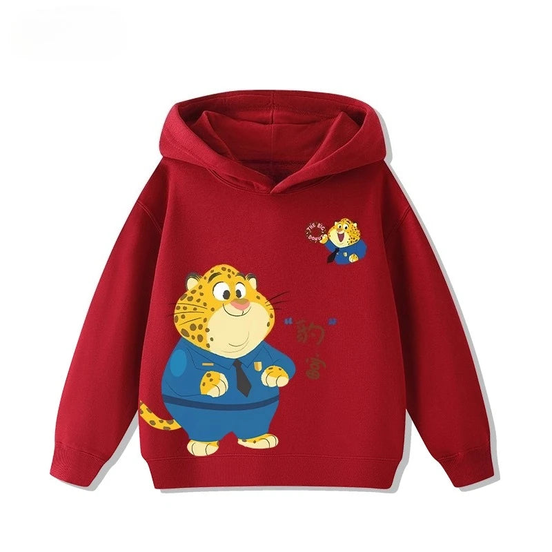 Kids' Zootopia Character Hoodie - Judy & Nick Cartoon Pullover Ages 1-12