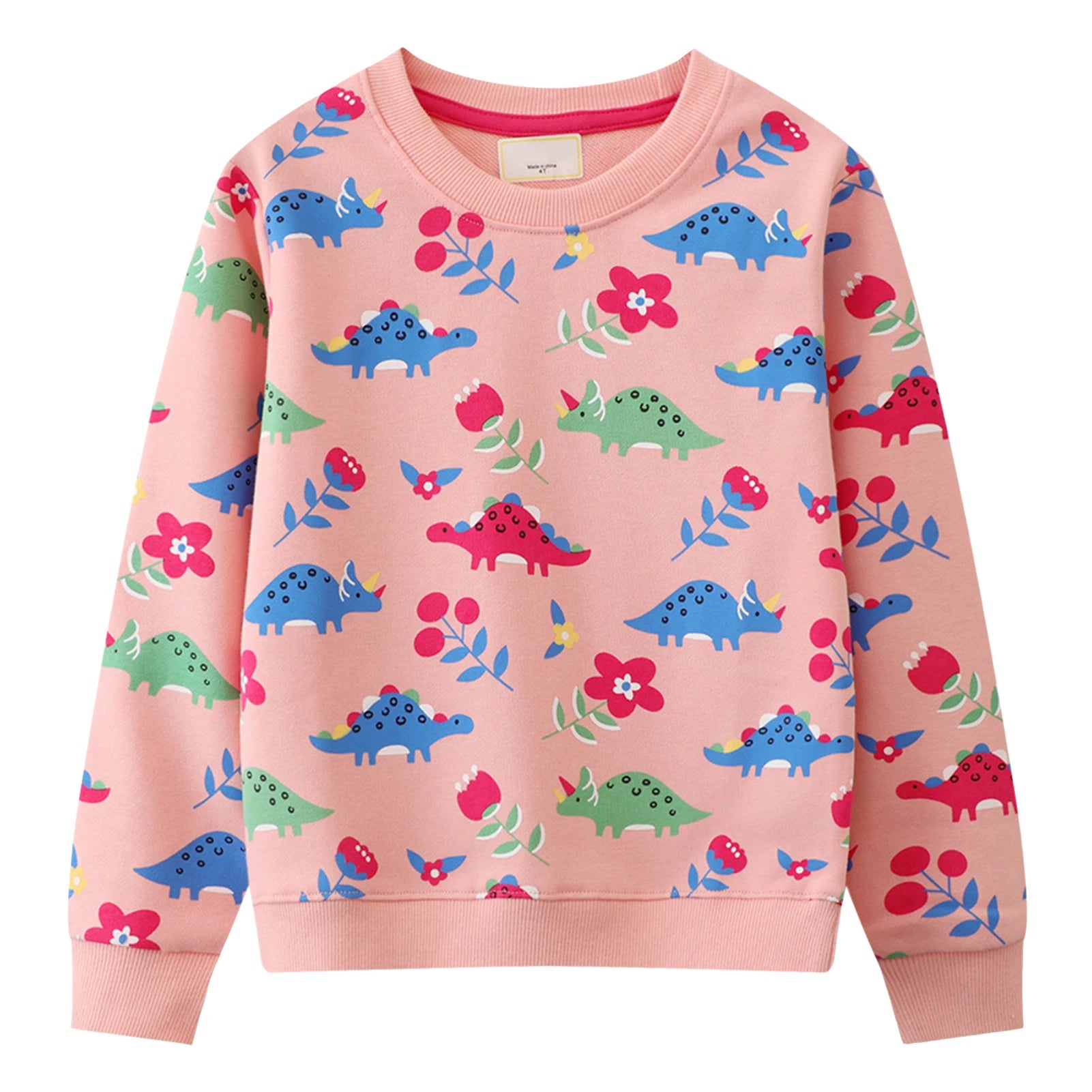 Girls Embroidered Crew Neck Sweatshirt - Kidnor