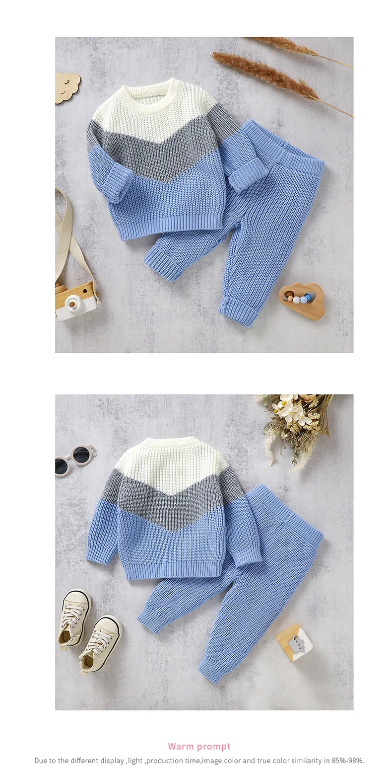 Baby Clothes Set Knit Newborn Girl Boy Long Sleeve