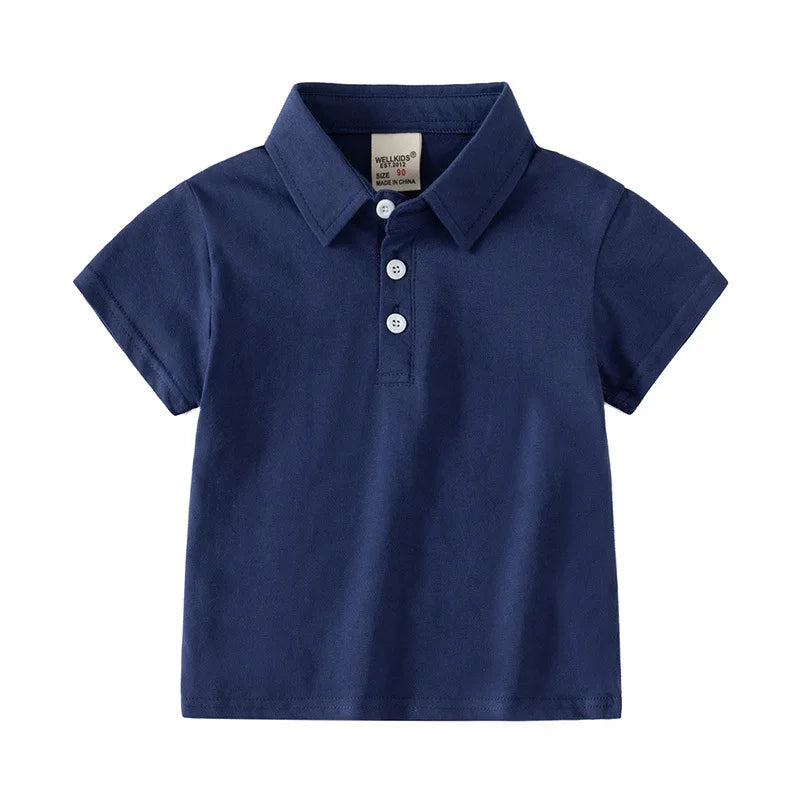 Elegant Toddler Boys Polo T-shirts Kids Tops Tees Summer Children's Clothes