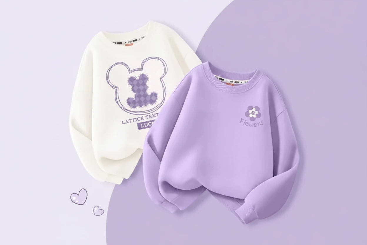 Baby Girls’ Set – Cartoon Long Sleeve ,Soft & Stylish