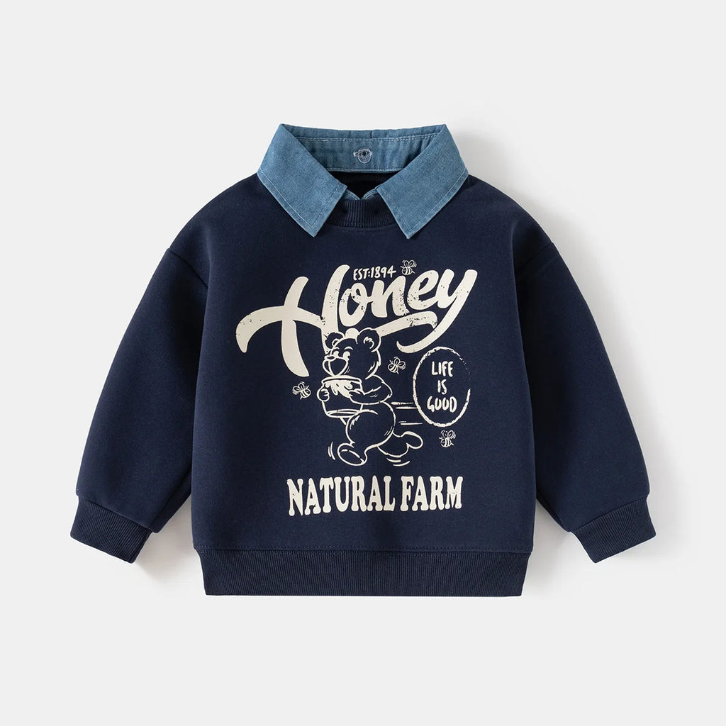 Fake Two Piece Sweatshirt Style Boys - Kidnor