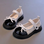 Girls Mary Jane Shoes with Bowknot - Leather Princess Shoes