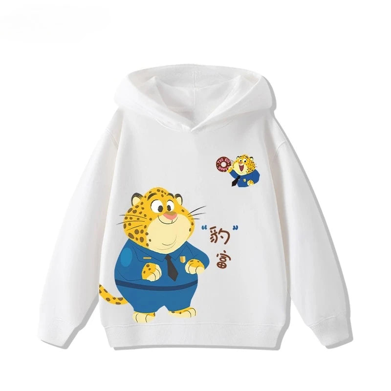Kids' Zootopia Character Hoodie - Judy & Nick Cartoon Pullover Ages 1-12