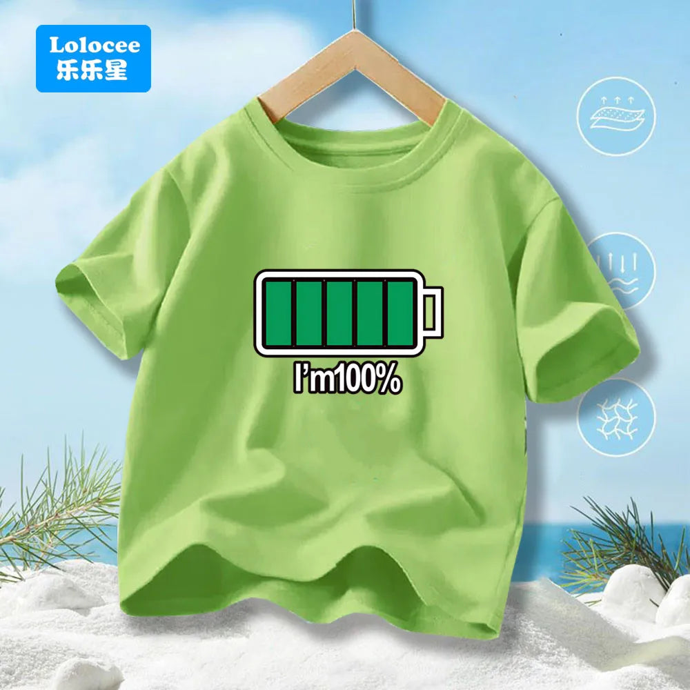 Summer Boys' T-shirt Cotton Casual Funny Astronaut - Kidnor