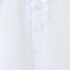 Girls' Doll Collar Bubble Sleeve Blouse - Ruffled Summer Top Ages 7-12
