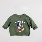 Kids' Mickey Cartoon Long Sleeve Shirt - Disney Character Tee Ages 1-3
