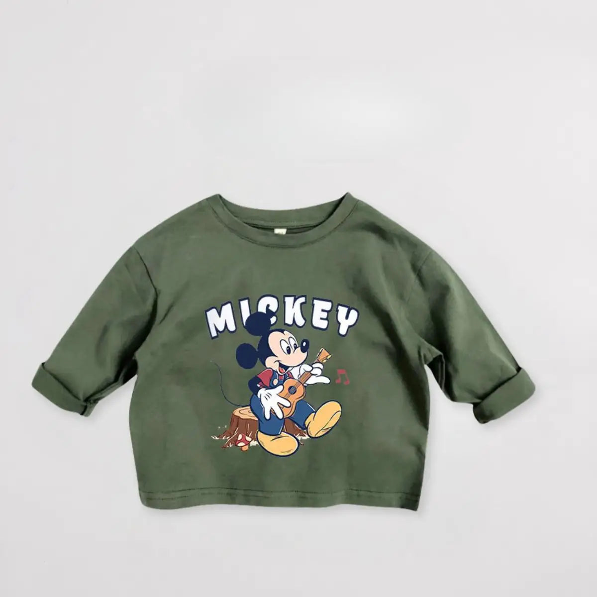 Kids' Mickey Cartoon Long Sleeve Shirt - Disney Character Tee Ages 1-3