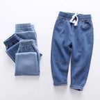 Kinder-Baumwolljeans – Lässige Freizeithose mit elastischem Bund für Jungen und Mädchen