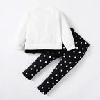 Kids Cartoon Top and Polka Dot Pants Set - Kidnor