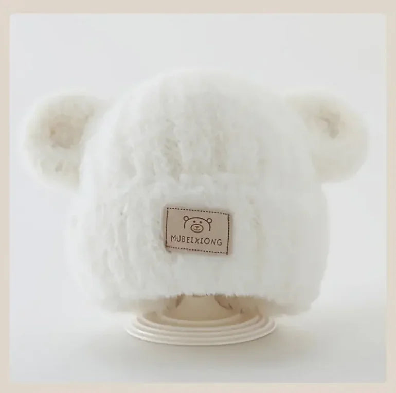 Winter Baby Hat with Bear Ears – Plush, Cozy & Lightweight - Kidnor